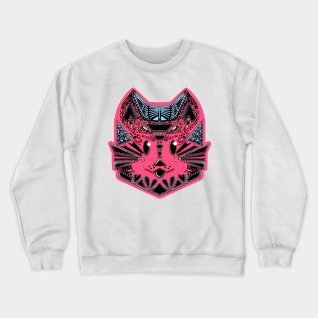 Catlaca mask Crewneck Sweatshirt by ORTEZ.E@GMAIL.COM